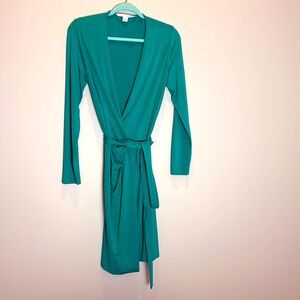 Diane von Furstenberg “Valencia” Turquoise Wrap Dress